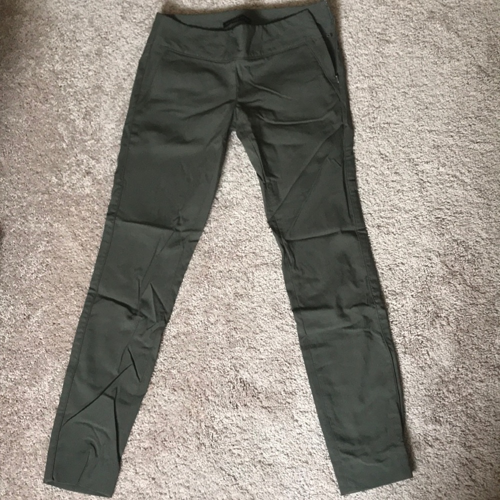Green side-zip pants